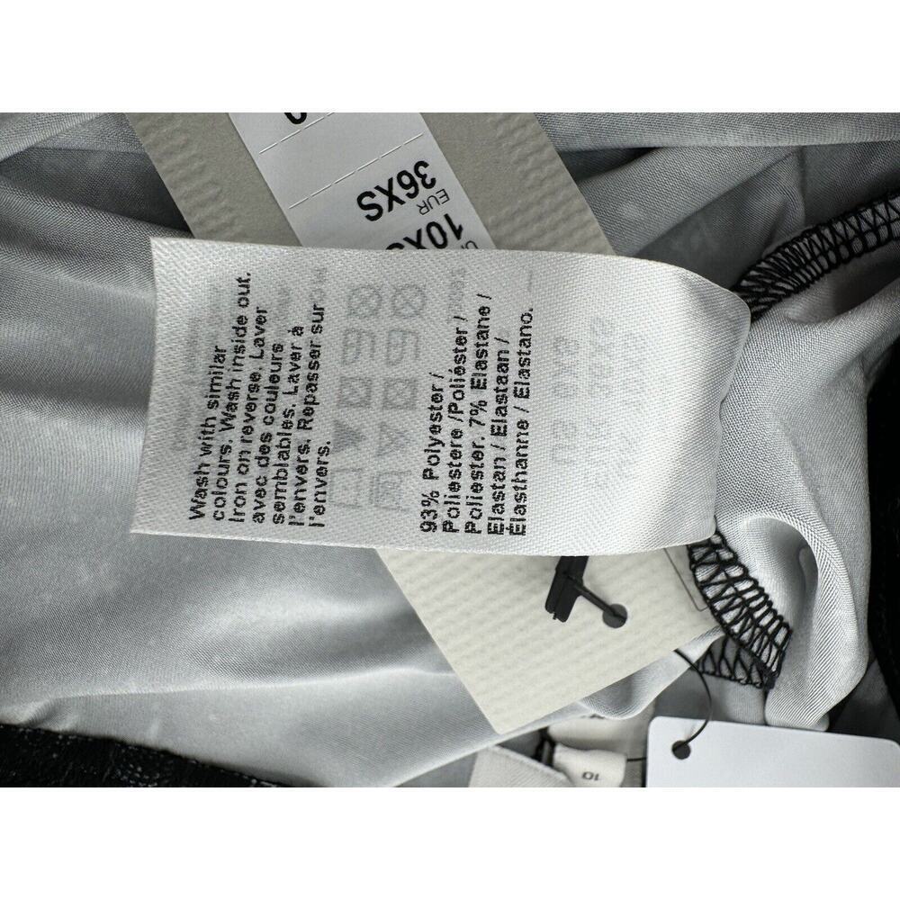 River Island Flare Pants Petite Size Small 6 US Graphic Black White Patchwork​ - Picture 16 of 16